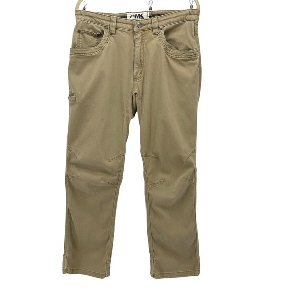 Mountain Khakis Mens 34x30 Pants Straight Leg Outdoor Hiking Tan Khaki Snap - Picture 1 of 10